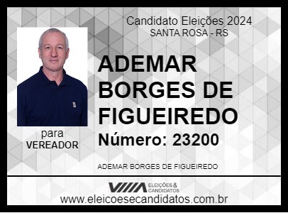 Candidato ADEMAR BORGES DE FIGUEIREDO 2024 - SANTA ROSA - Eleições