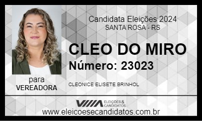 Candidato CLEO DO MIRO 2024 - SANTA ROSA - Eleições