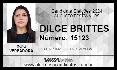 Candidato DILCE BRITTES 2024 - AUGUSTO PESTANA - Eleições