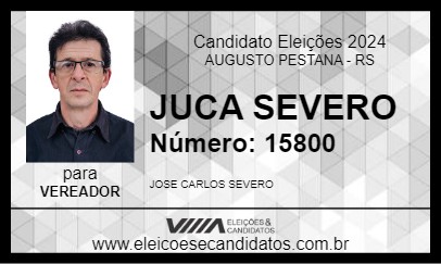 Candidato JUCA SEVERO 2024 - AUGUSTO PESTANA - Eleições