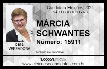 Candidato MÁRCIA SCHWANTES 2024 - SÃO LEOPOLDO - Eleições