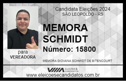 Candidato MEMORA SCHMIDT 2024 - SÃO LEOPOLDO - Eleições