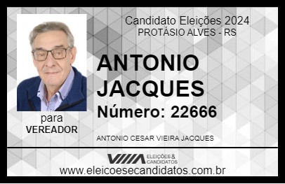 Candidato ANTONIO JACQUES 2024 - PROTÁSIO ALVES - Eleições