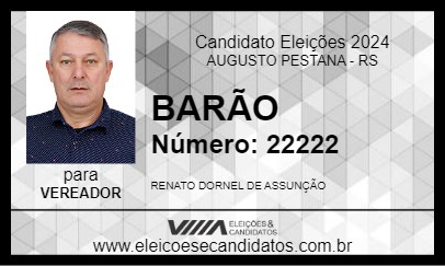 Candidato BARÃO 2024 - AUGUSTO PESTANA - Eleições