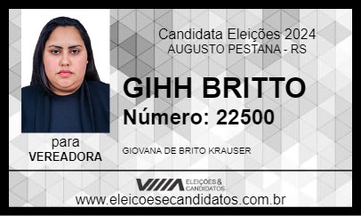 Candidato GIHH BRITTO 2024 - AUGUSTO PESTANA - Eleições