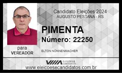 Candidato PIMENTA 2024 - AUGUSTO PESTANA - Eleições