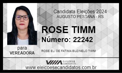 Candidato ROSE TIMM 2024 - AUGUSTO PESTANA - Eleições