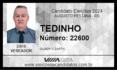 Candidato TEDINHO 2024 - AUGUSTO PESTANA - Eleições