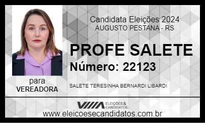 Candidato PROFE SALETE 2024 - AUGUSTO PESTANA - Eleições