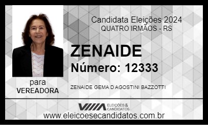 Candidato ZENAIDE 2024 - QUATRO IRMÃOS - Eleições