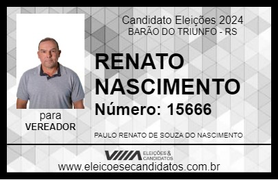 Candidato RENATO NASCIMENTO 2024 - BARÃO DO TRIUNFO - Eleições