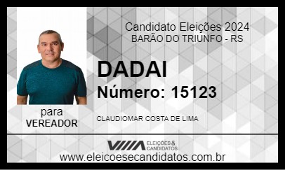 Candidato DADAI 2024 - BARÃO DO TRIUNFO - Eleições