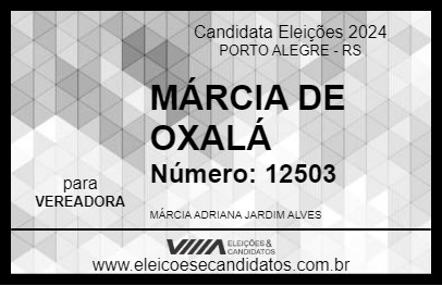 Candidato MÁRCIA DE OXALÁ 2024 - PORTO ALEGRE - Eleições