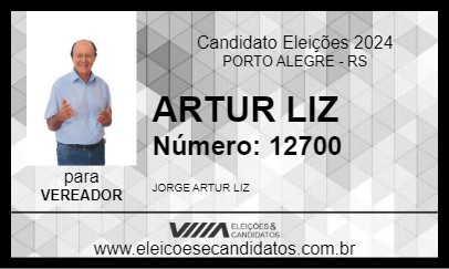 Candidato ARTUR LIZ 2024 - PORTO ALEGRE - Eleições