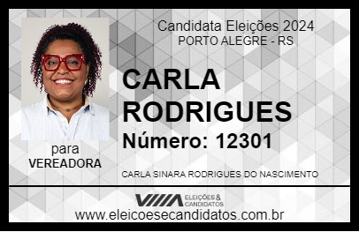 Candidato CARLA RODRIGUES 2024 - PORTO ALEGRE - Eleições