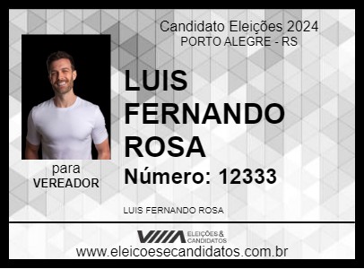 Candidato LUIS FERNANDO ROSA 2024 - PORTO ALEGRE - Eleições