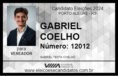 Candidato GABRIEL COELHO 2024 - PORTO ALEGRE - Eleições