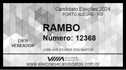 Candidato RAMBO 2024 - PORTO ALEGRE - Eleições