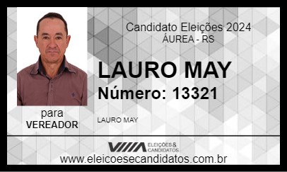 Candidato LAURO MAY 2024 - ÁUREA - Eleições