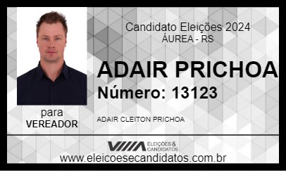 Candidato ADAIR PRICHOA 2024 - ÁUREA - Eleições