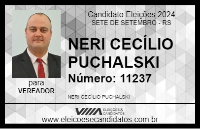 Candidato NERI CECÍLIO PUCHALSKI 2024 - SETE DE SETEMBRO - Eleições