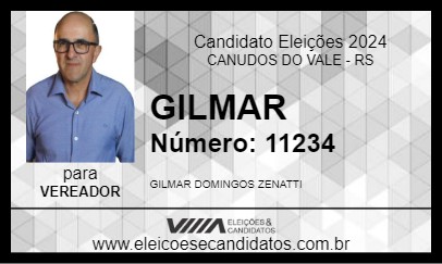 Candidato GILMAR 2024 - CANUDOS DO VALE - Eleições