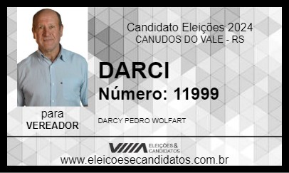 Candidato DARCI 2024 - CANUDOS DO VALE - Eleições