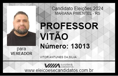 Candidato PROFESSOR VITÃO 2024 - MARIANA PIMENTEL - Eleições