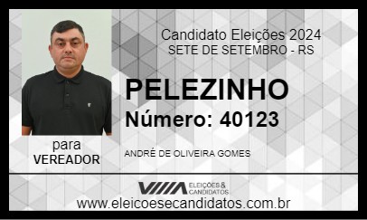 Candidato PELEZINHO 2024 - SETE DE SETEMBRO - Eleições