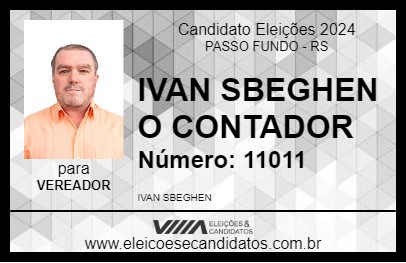 Candidato IVAN SBEGHEN O CONTADOR 2024 - PASSO FUNDO - Eleições