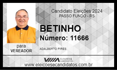 Candidato BETINHO DO PAPELÃO 2024 - PASSO FUNDO - Eleições