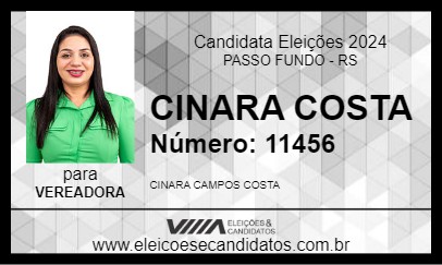 Candidato CINARA COSTA 2024 - PASSO FUNDO - Eleições