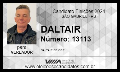 Candidato DALTAIR 2024 - SÃO GABRIEL - Eleições