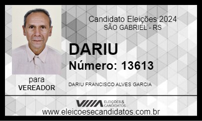 Candidato DARIU 2024 - SÃO GABRIEL - Eleições