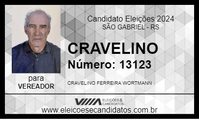 Candidato CRAVELINO 2024 - SÃO GABRIEL - Eleições