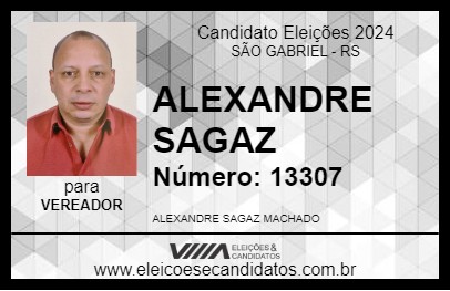 Candidato ALEXANDRE SAGAZ 2024 - SÃO GABRIEL - Eleições