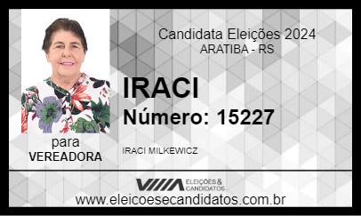 Candidato IRACI 2024 - ARATIBA - Eleições