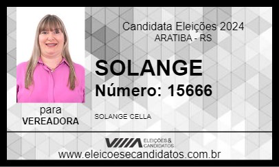 Candidato SOLANGE 2024 - ARATIBA - Eleições