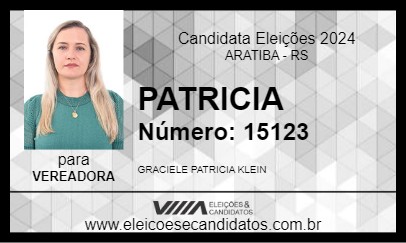 Candidato PATRICIA 2024 - ARATIBA - Eleições