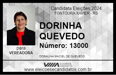 Candidato DORINHA QUEVEDO 2024 - FONTOURA XAVIER - Eleições