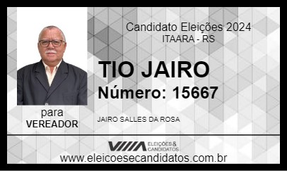 Candidato TIO JAIRO 2024 - ITAARA - Eleições