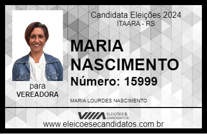 Candidato MARIA NASCIMENTO 2024 - ITAARA - Eleições