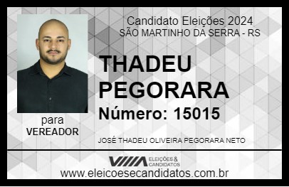 Candidato THADEU PEGORARA 2024 - SÃO MARTINHO DA SERRA - Eleições