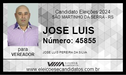 Candidato JOSE LUIS 2024 - SÃO MARTINHO DA SERRA - Eleições