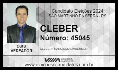 Candidato CLEBER 2024 - SÃO MARTINHO DA SERRA - Eleições