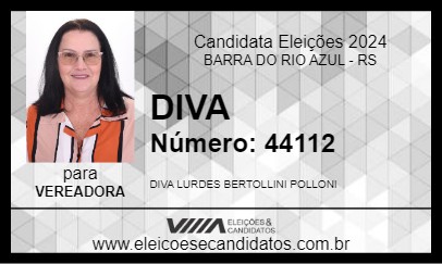 Candidato DIVA 2024 - BARRA DO RIO AZUL - Eleições