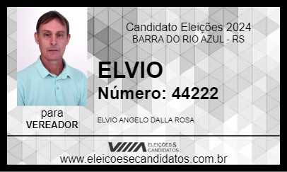 Candidato ELVIO 2024 - BARRA DO RIO AZUL - Eleições