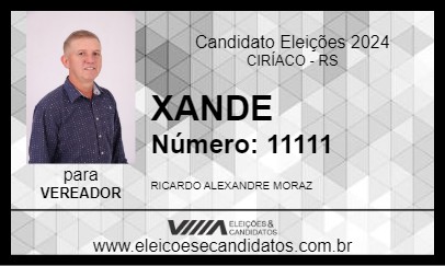 Candidato XANDE 2024 - CIRÍACO - Eleições