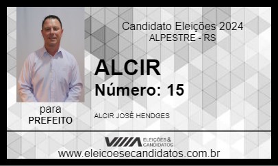 Candidato ALCIR 2024 - ALPESTRE - Eleições