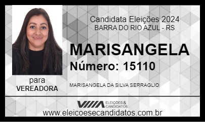 Candidato MARISANGELA 2024 - BARRA DO RIO AZUL - Eleições